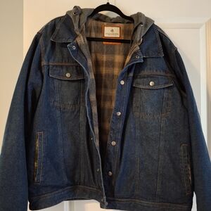 Legendary Whitetails Men's Blue Denim Hooded Jacket